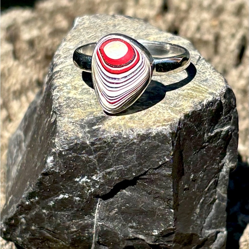 Detroit Fordite Agate Ring - Picture 7 of 13